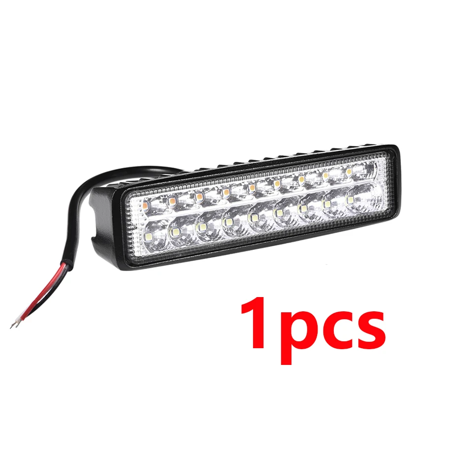 6in 54w yellow white Led-светильник-Бар 18 Вт 48 Вт 42 Вт 54 Вт Светодиодный светильник для 4x4 внедорожника 12В 24В светодиодный рабочий светильник для туман светильник Реверсивный светильник светодиодный Подсветка - Цвет: 6in 54w yellow white