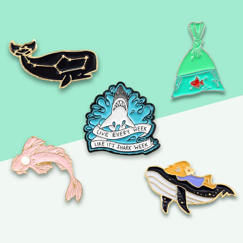 Фантазия морской рыбы Коллекция 5 Стиль Созвездие Акула Cod Koi оранжево розовый