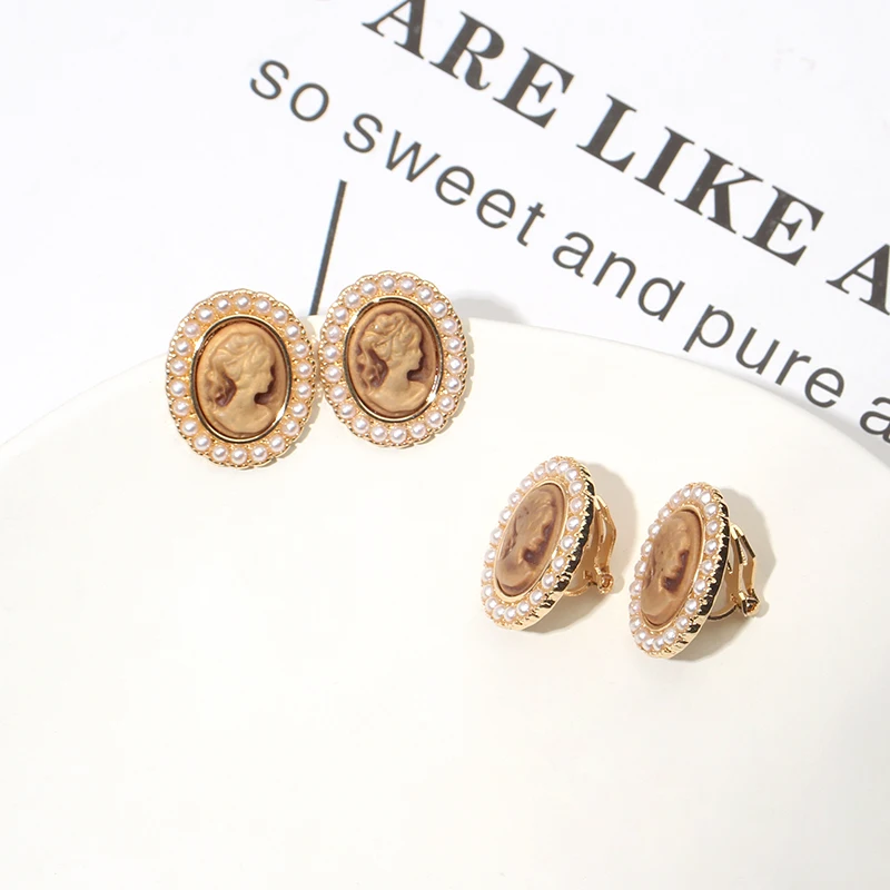 

KXR Fashion Jewelry Lady of New Ear Nail French Restore Ancient ways to Relief Character Temperament Contracted Pearl Earring