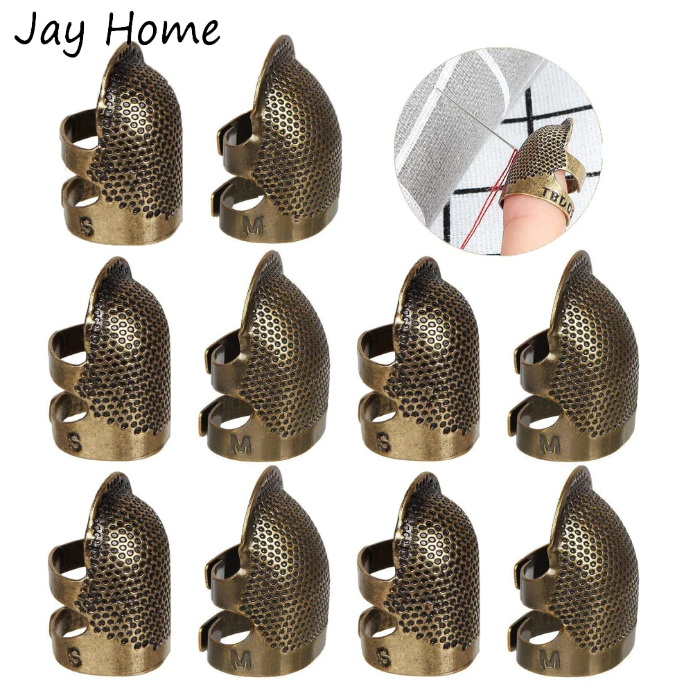 

2/1PC Embroidery Sewing Thimble Adjustable Metal Finger Shield Ring for Fingertip Sewing Ring Craft DIY Needlework Sewing Tools