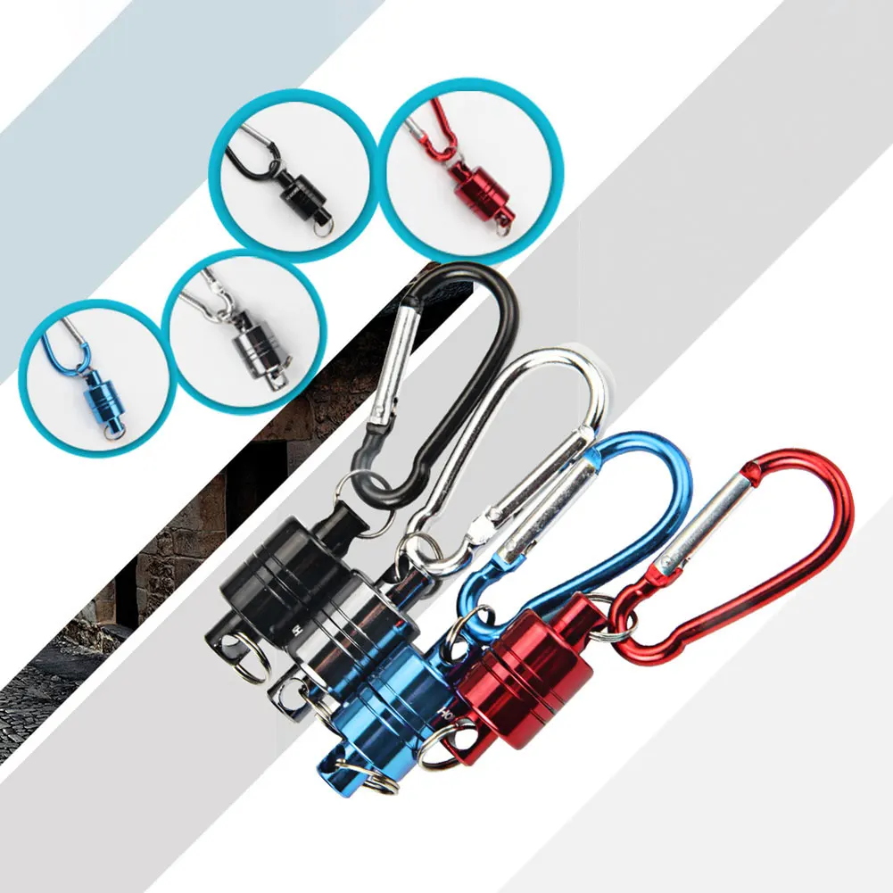 

Strong Magnetic Carabiner Aluminum Alloy Portable Outdoor Fishing Mountaineering Release Lanyard Train Release Buckle Tool