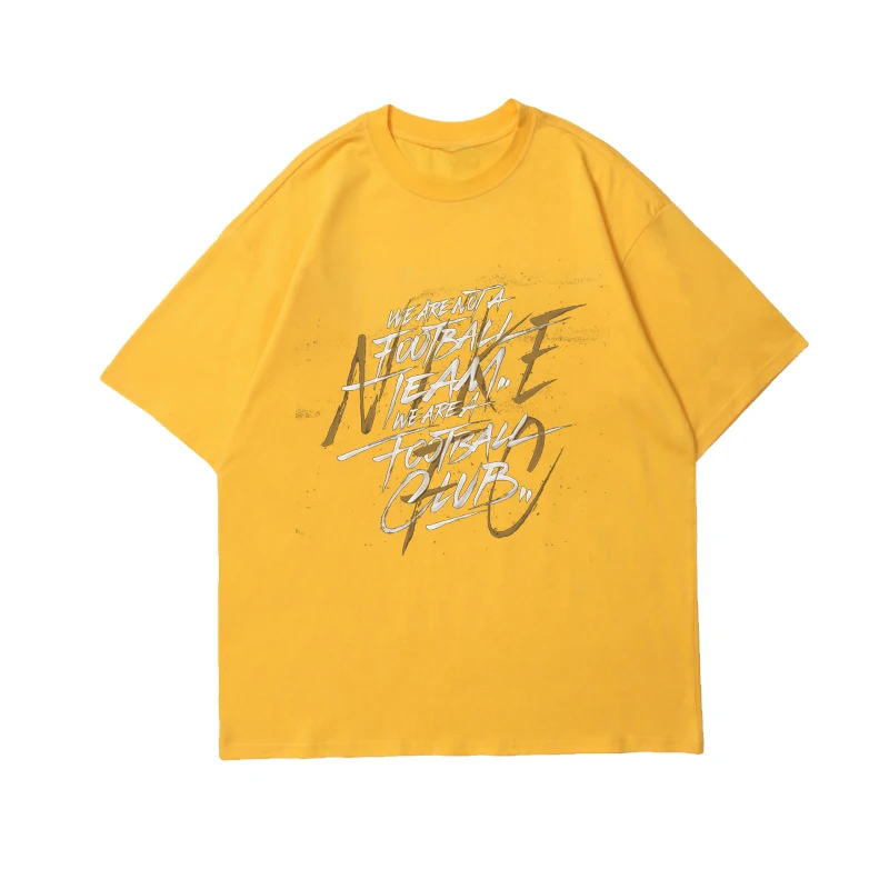 

2021 Sunmmer High-quality men's fashion elements graffiti text printed short sleeve full size hip-hop T-shirt Oversized Tees