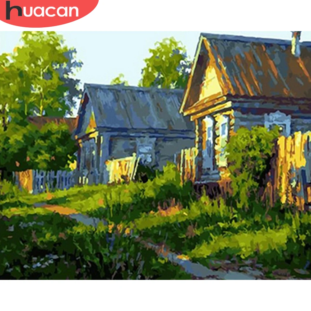 

HUACAN DIY картины по номеру наборы для рисования по номерам пейзаж рисунок на холсте Ручная роспись Картины Искусство домашний декор