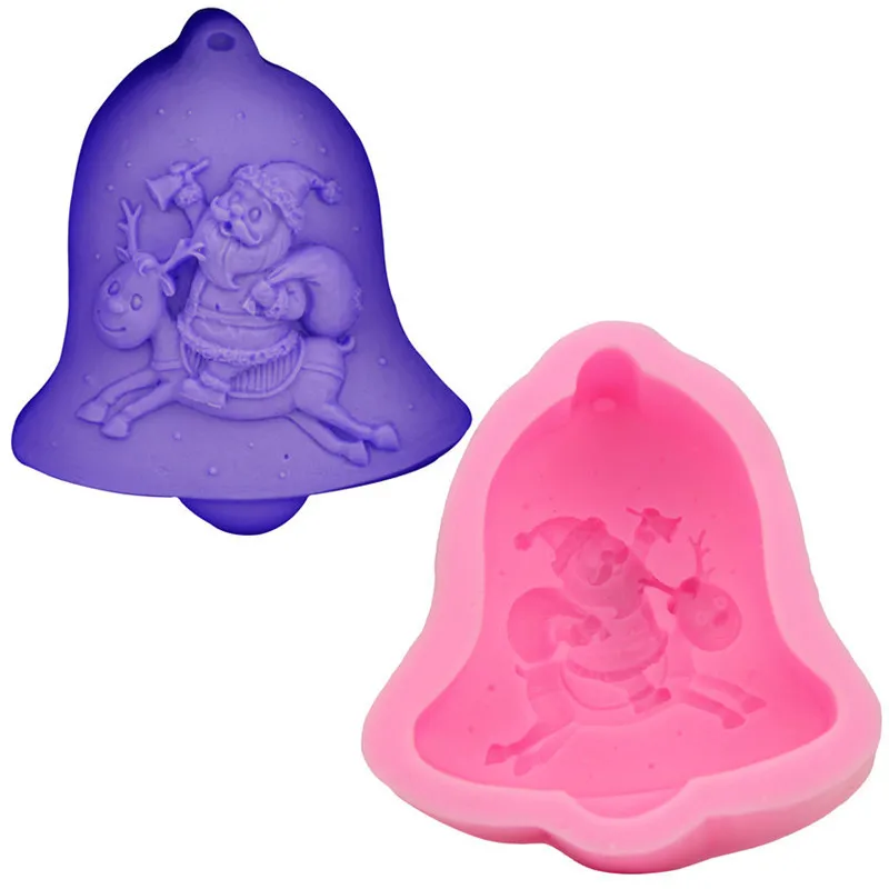 Силиконовая форма в виде колокольчика оленя Санта Клауса шоколада искусственные