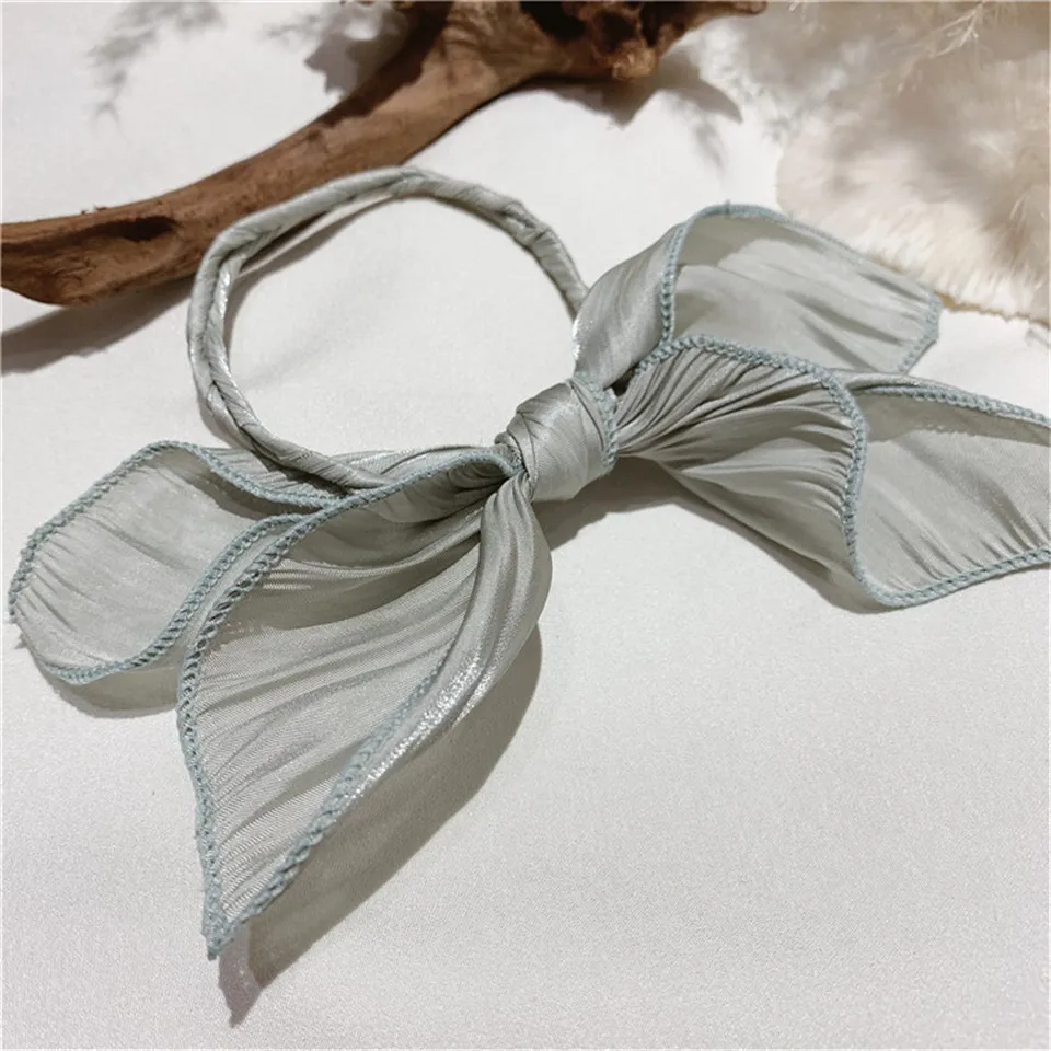 Элегантная Женская повязка на голову с бантиком и пончиками волшебная заколка