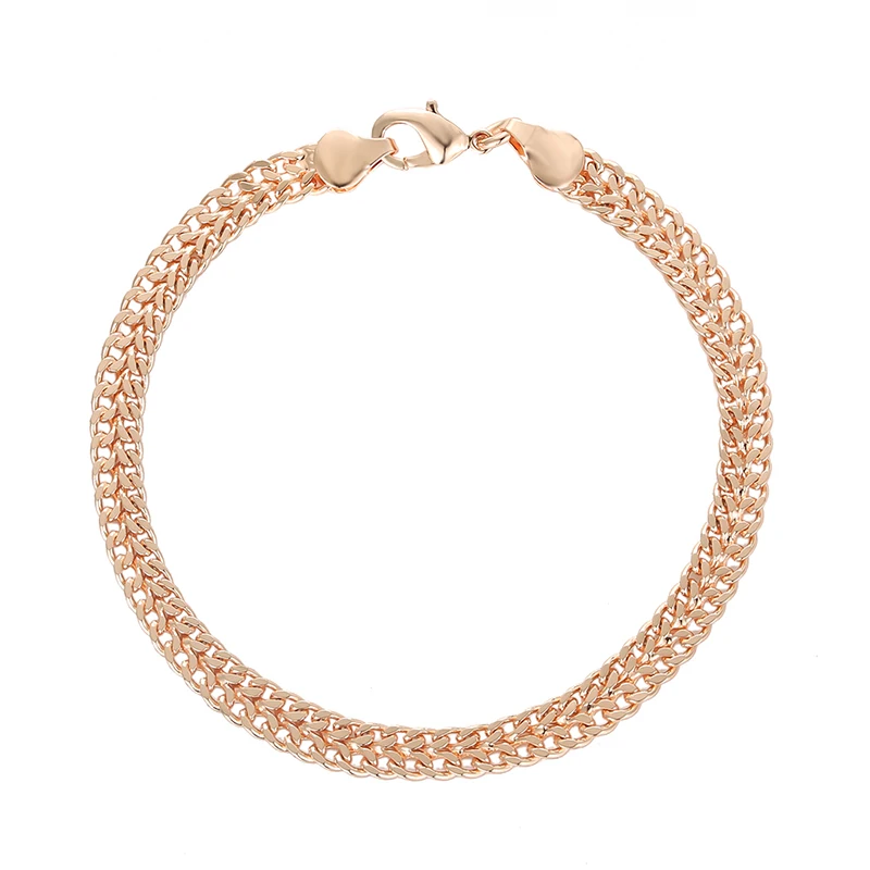 1 шт. 6 мм Мужской Женский браслет золотого цвета браслеты с застежкой-лобстером