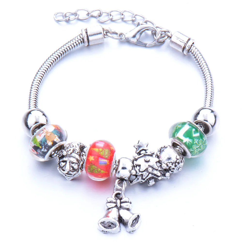 Женский браслет в винтажном стиле серебряный цвет сделай сам снежинка