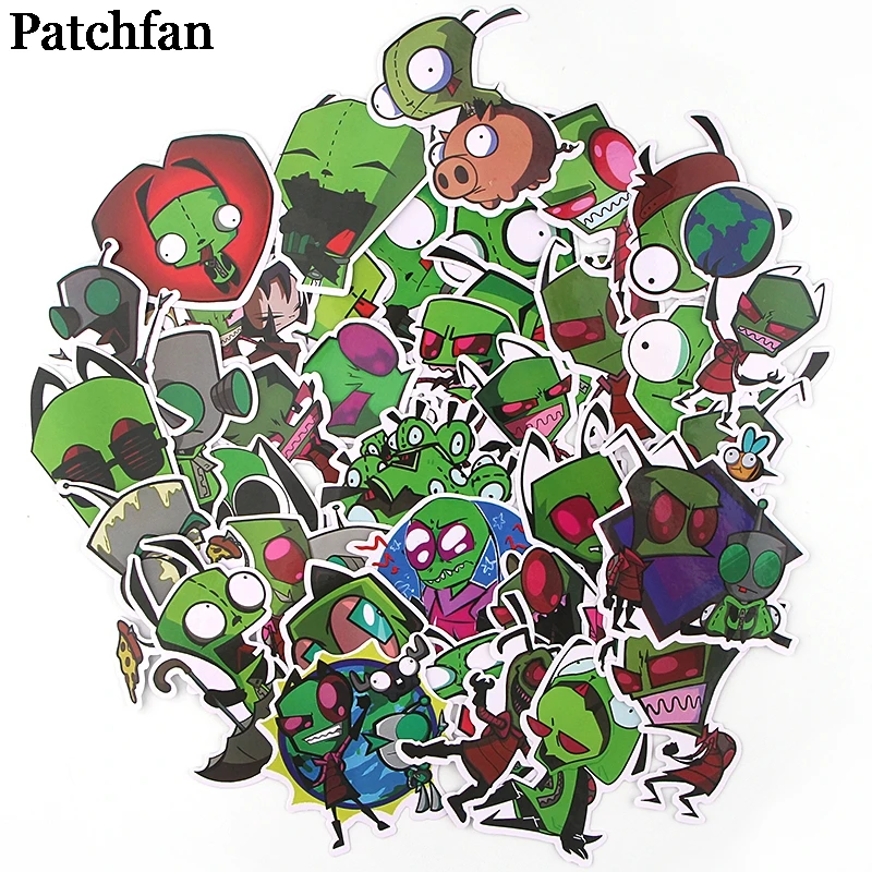 

Patchfan 38pcs alien kids Funny stickers pack letter Creative Cartoon style for DIY wall phone scrapbooking album A2293