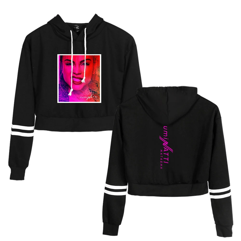 

WAWNI Natti Natasha High Waist Sweatshirt Fashion High Waist Sweatshirt Hip Hop Style Loose Sexy Hoody Young People Unique New