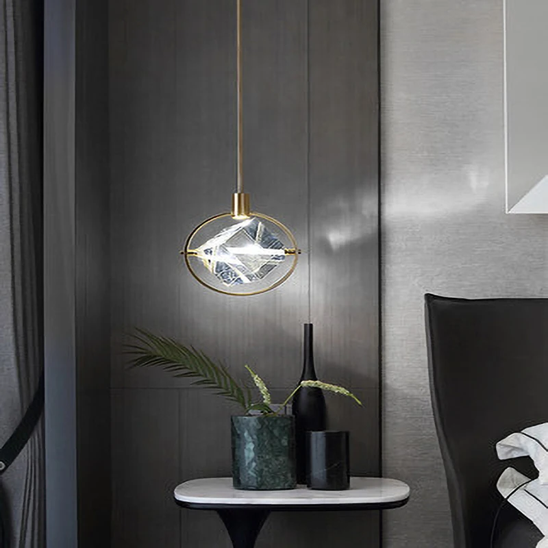 Goede 2020 Nieuwe Diamanten Kristallen Hanger Lampen Slaapkamer Nachtkastje Decoratie Verlichting Luxe Stijl Bar Gangpad Led Dining Opknoping Lichten