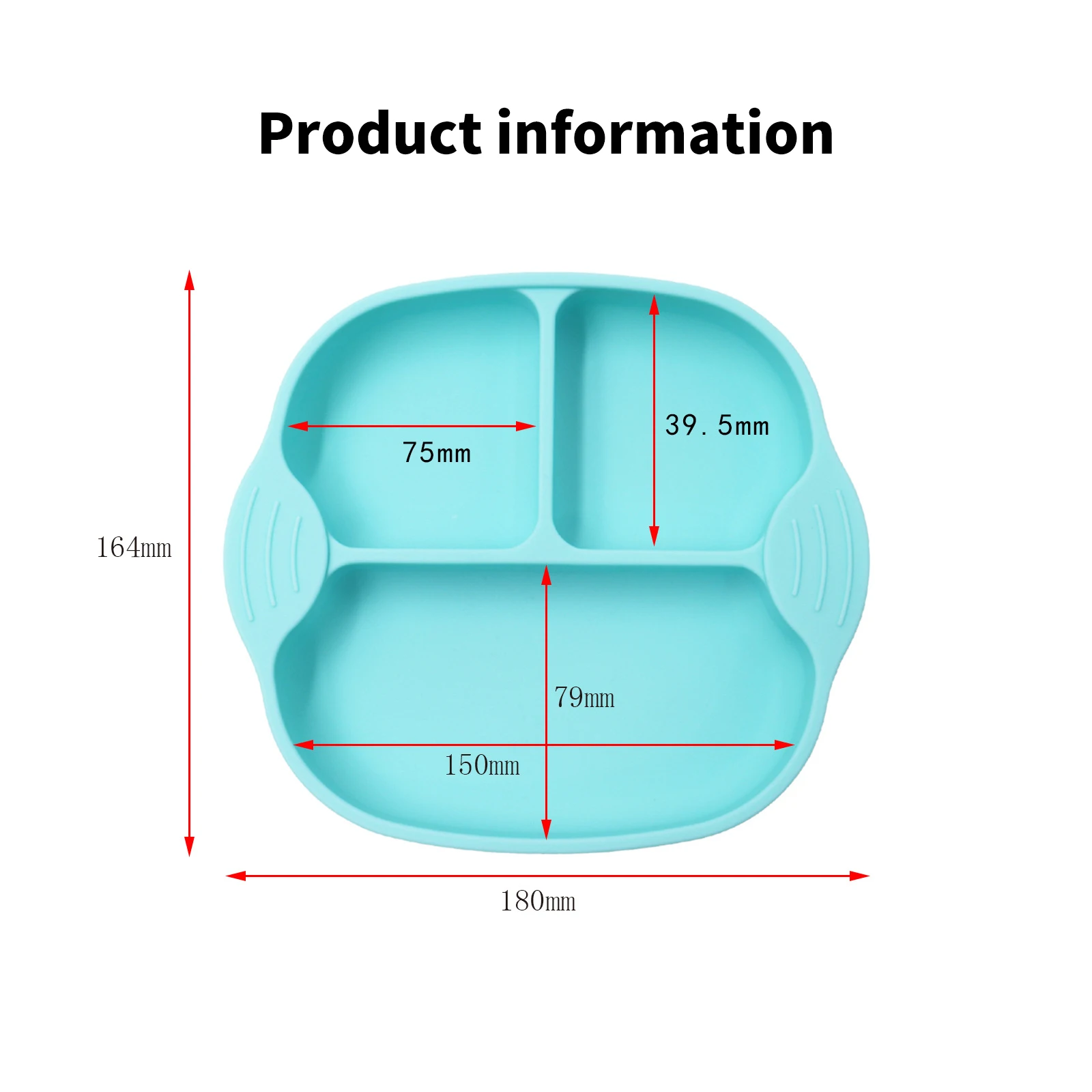

Baby Accessories Toddler Feeding Silicone Dinner Plate Waterproof Soft Infant With PortableKids Silicone Baby Food PlateNon-Slip