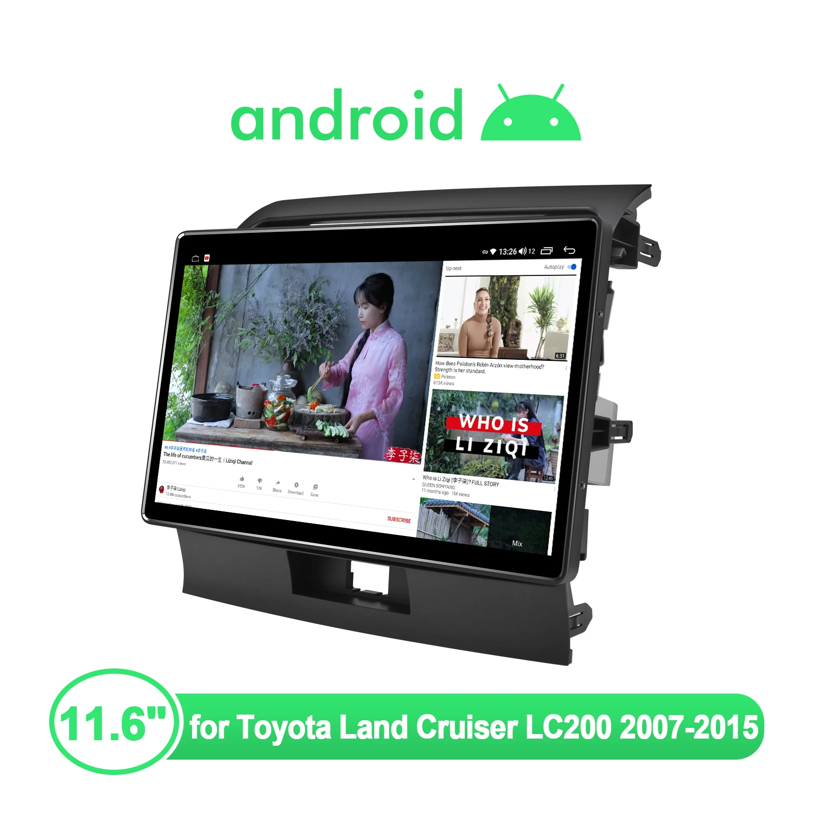 

11.6 Inch Andriod 10.0 Car Radio Player Bluetooth5.1 Carplay navigator Octa Core1920X1080 For Toyota Land Cruiser LC 2007-2015