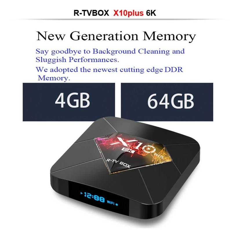 ТВ приставка R TV X10PLUS Allwinner H6 Android 9 0 6K HD 4 ГБ/64 ГБ|ТВ-приставки и медиаплееры| |