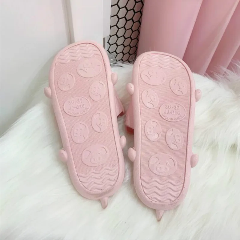 Шлепанцы женские на плоской подошве Нескользящие прочные сандалии платформе для