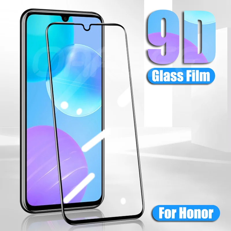 Закаленное стекло 9D для Huawei Honor 30 20 10 9 Lite 20E 30i 20i 10i V30 V20 V10 защитная пленка экрана