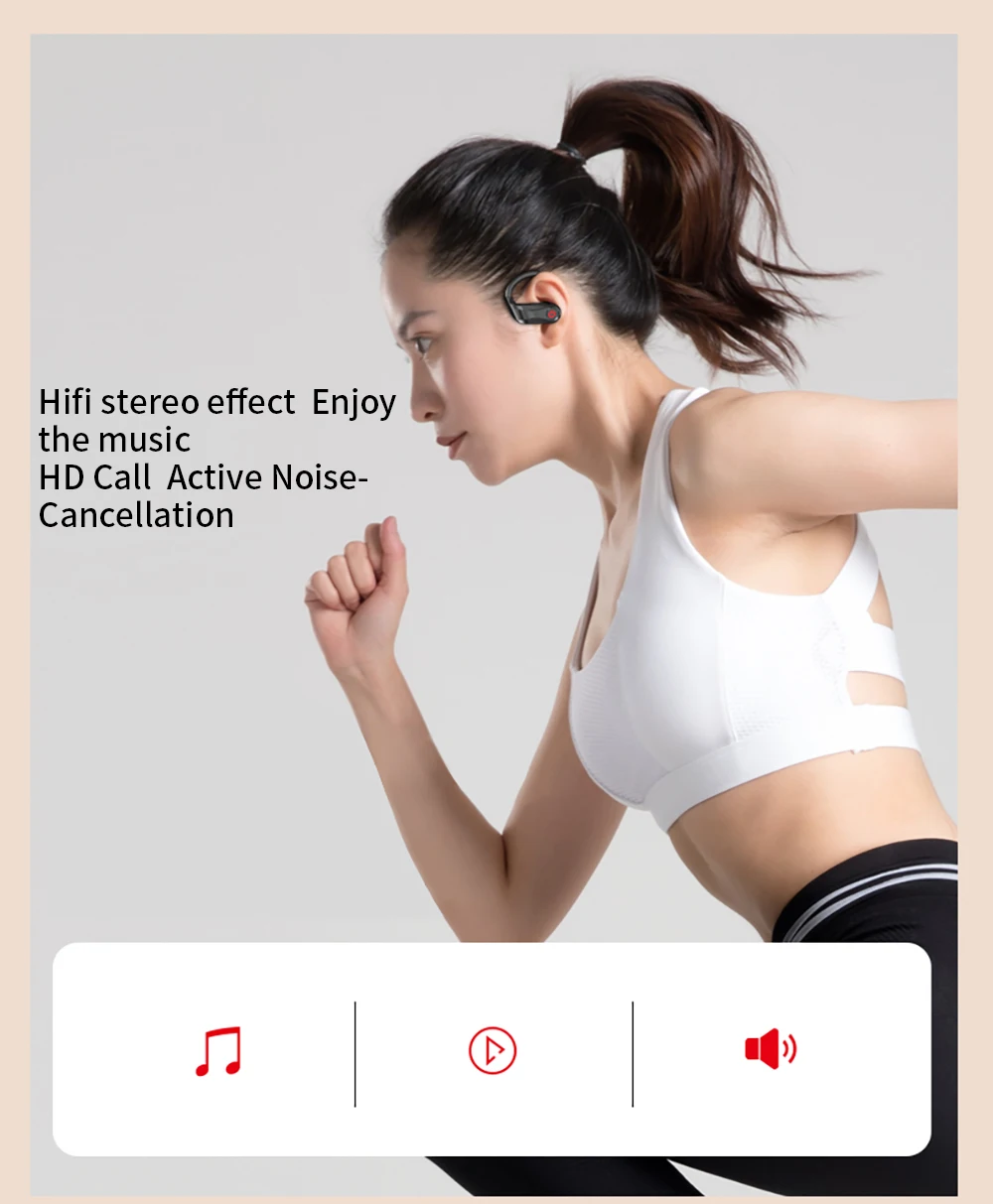 Беспроводные Bluetooth наушники с ушным крюком, гарнитура с 950 мАч, зарядный чехол для телефона, стерео, цифровой дисплей, гарнитура с микрофоном