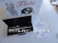 hot suzuki 17 hole openings c tune flute cupronickel tube silver plated plus the e key flute with case for students
