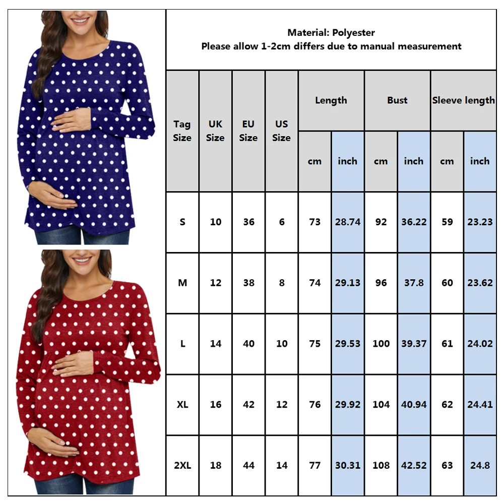 Женская туника в горошек для беременных свободная футболка с оборками размера