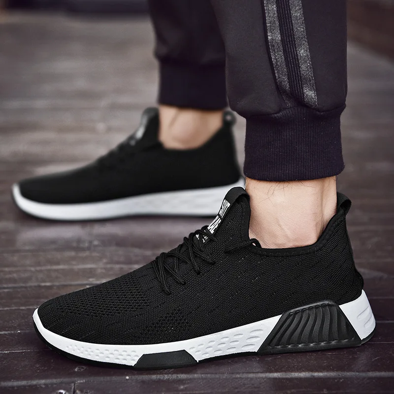 

Trend Men's Sports Shoes Fly Woven Breathable Casual Shoes Summer New Running Fashion Shoes Men