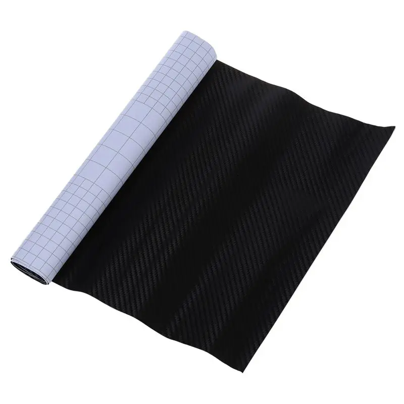 Черная хромированная Автомобильная 3d пленка из углеродного волокна 152*30 см