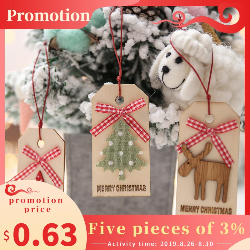 Веселые рождественские подвесные орнаменты DIY деревянные поделки Подарки