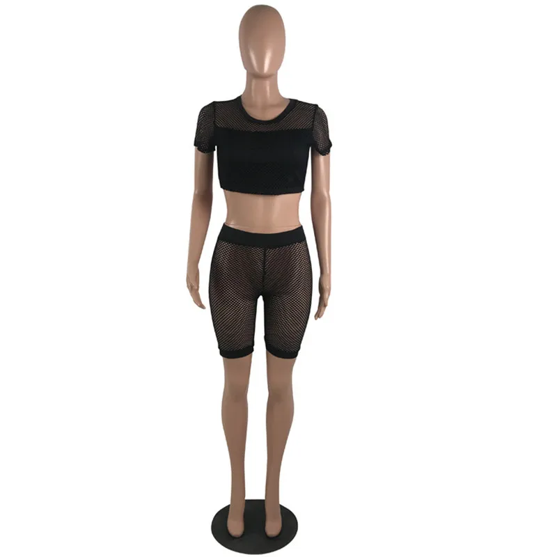 Женский сексуальный костюм из двух предметов короткий топ с коротким рукавом и