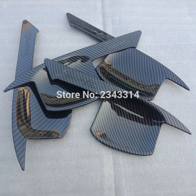 For Hyundai Tucson- Carbon Fiber Style Door Handle Bowl Cover Cup Cavity Trim Insert Catch Molding