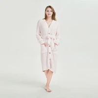 2022 sweatshirt blanket plush coral fleece sherpa blanket with sleeves button lace up knitted night dress cute pink pajamas