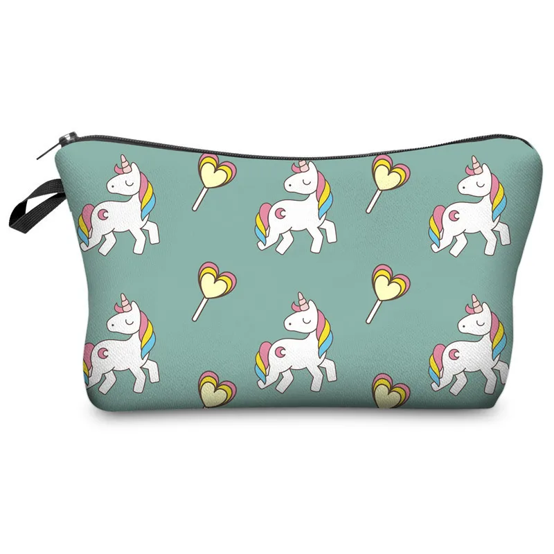 

Fashion Unicorn Cosmetic Bag Print Women Brand makeup bags Cute bag headset candy Cosmetic Bagsdigital printing Collection bags