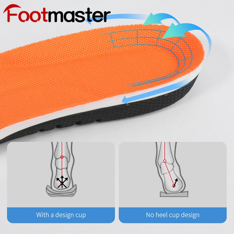 FootMaster Sport Insoles Deodorant Memory Foam Insoles For Shoes Sole Mesh Breathable Cushion Running Insoles For Feet Man Women