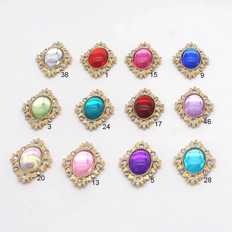 

10 шт., акриловые пуговицы с гладкой поверхностью, 26 х30 мм