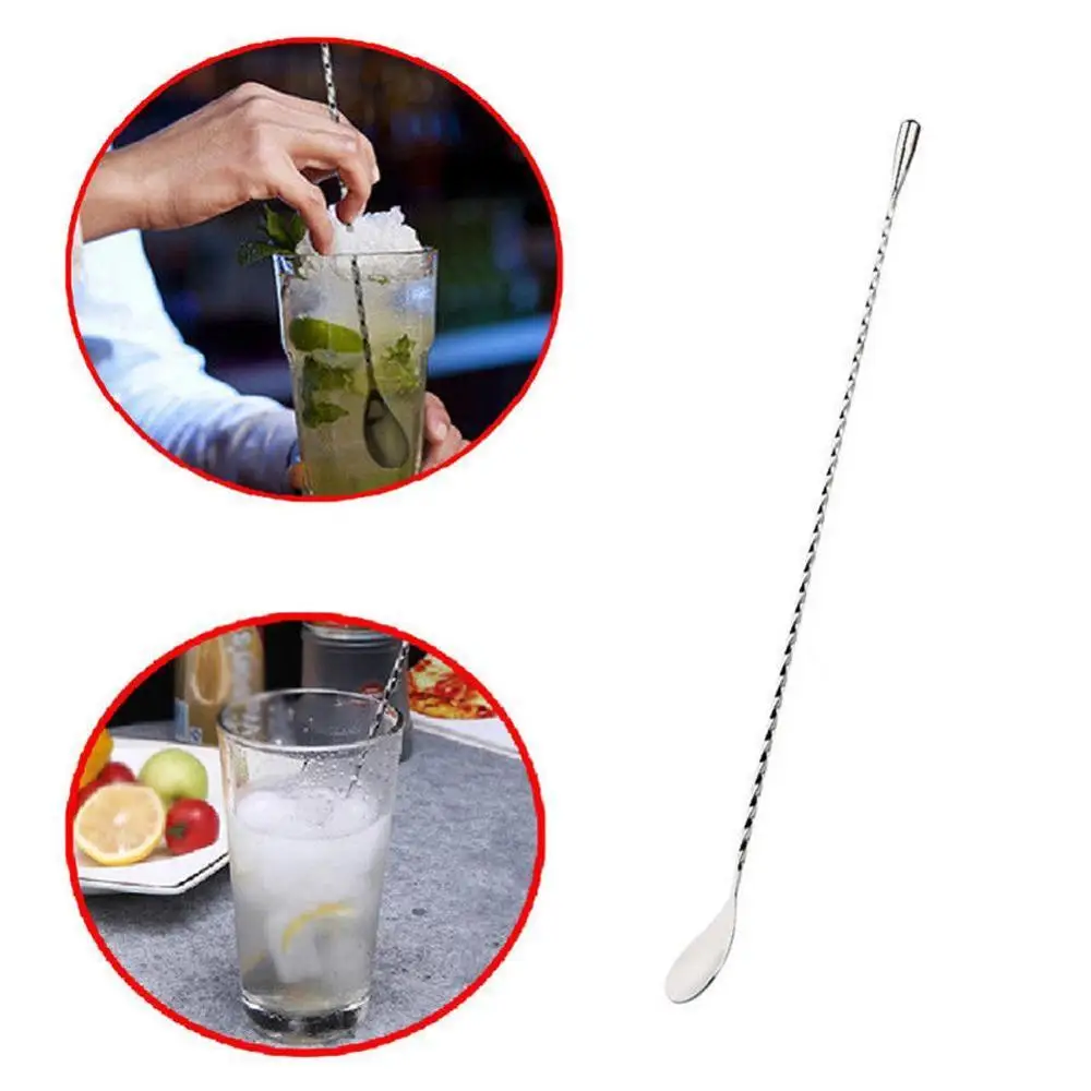 Стальная ложка в форме капли воды с тонкой нитью для барной стойки Коктейльная