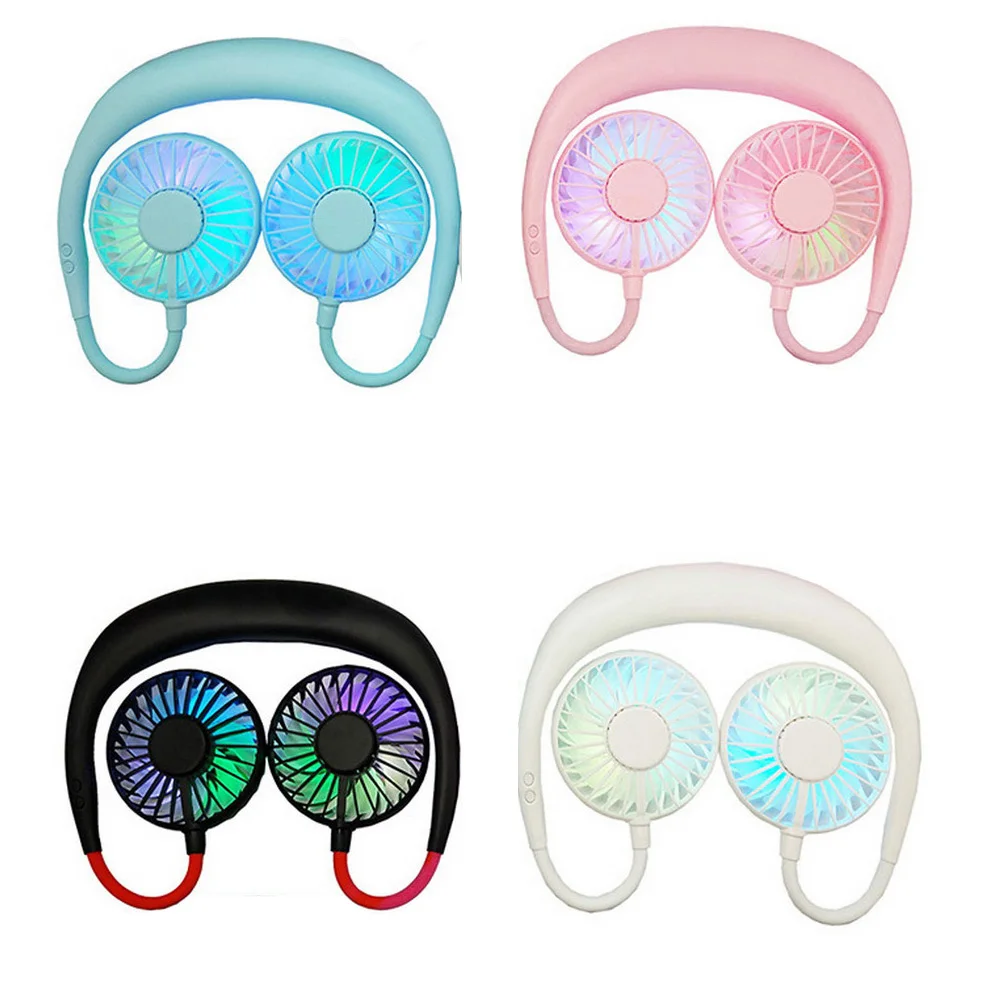 USB портативный вентилятор шейный платок с перезаряжаемой батареей маленькие