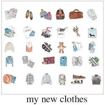 my new clothes 30 шт./упак. HD серной кислоты Бумага прозрачный Kawaii пуля журнал Стикеры одежда с принтом в виде собак Cat горшечные растения Еда для девочек школьные канцелярские принадлежности - Цвет: my new clothes
