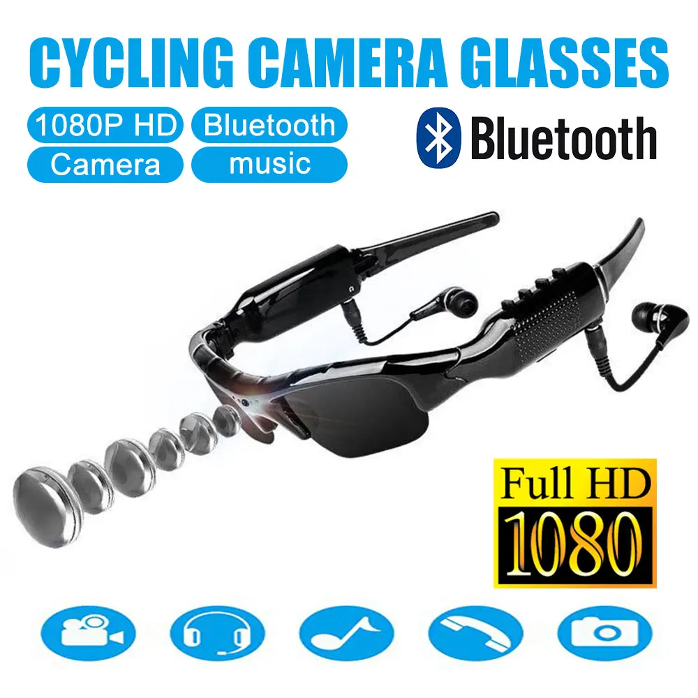 NEW 1080p Cycling Camera Mini Sun Glasses Eyewear HD Digital Video Recorder Glasses Camera Mini Camcorder Video Sunglasses DVR