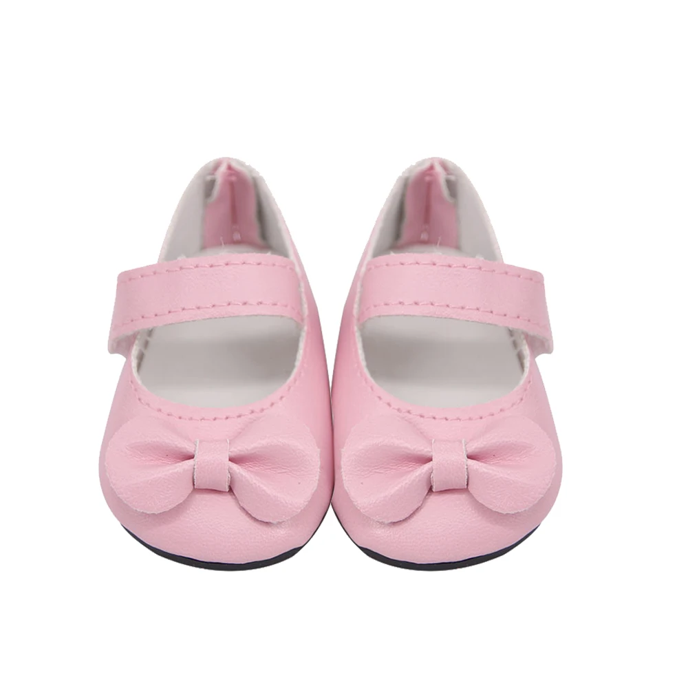 Туфли для кукол 7 см кроссовки из искусственной кожи с бантом подходит реборн 18