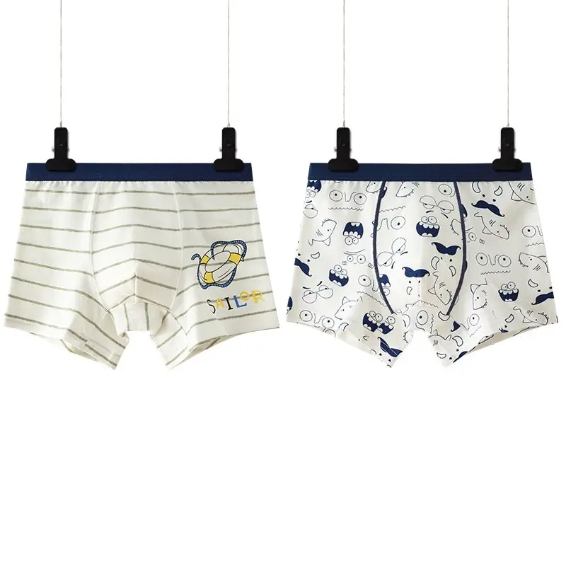 2 шт./лот нижнее белье для мальчиков с героями мультфильмов трусы боксеры в