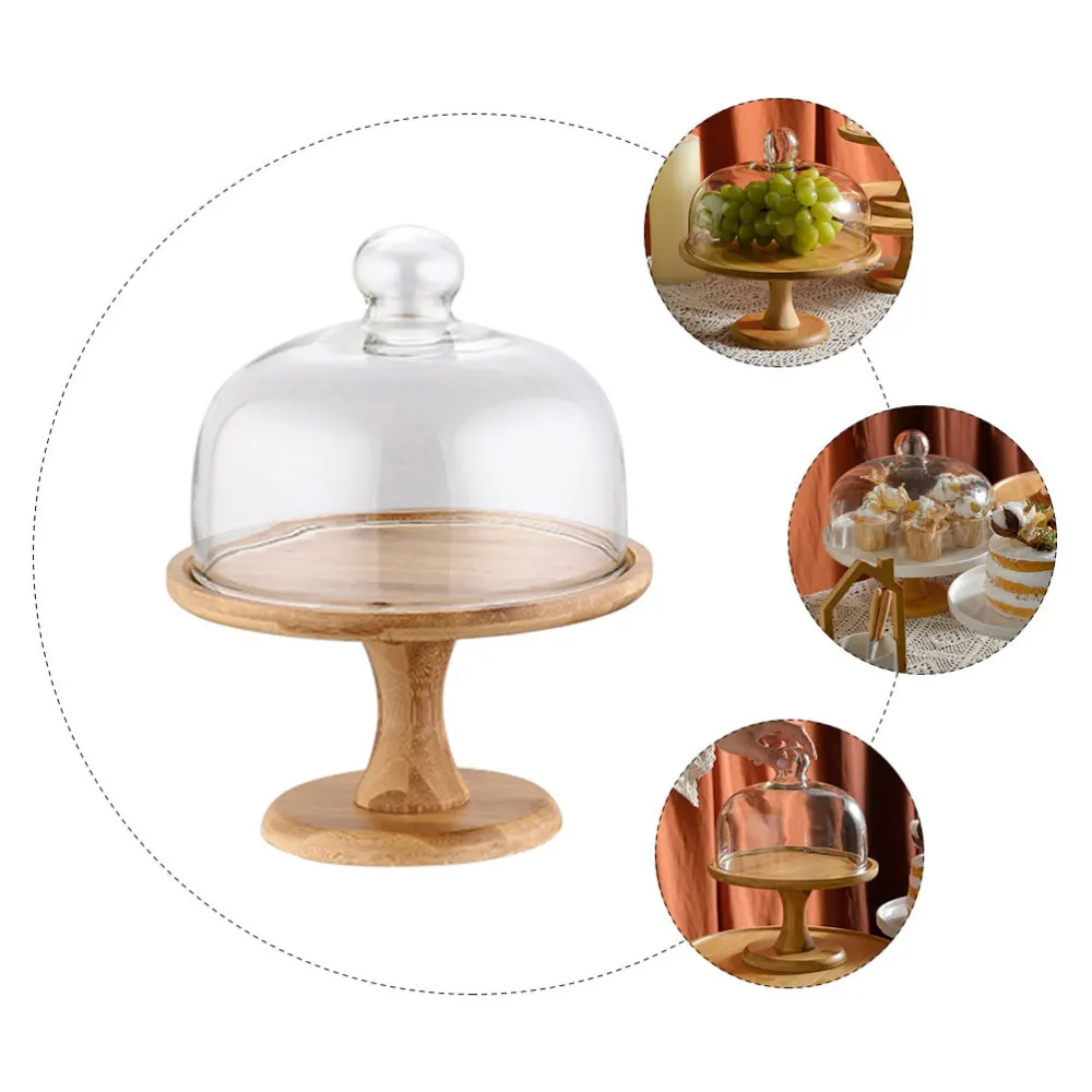 

1 Set of Tall Cake Stand Wedding Dessert Rack Decorative Pastry Plate (Khaki)