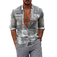 tato mens clothes single breasted cardigan plaid printed blouses and shirts button up trip dating beach long sleeve tops