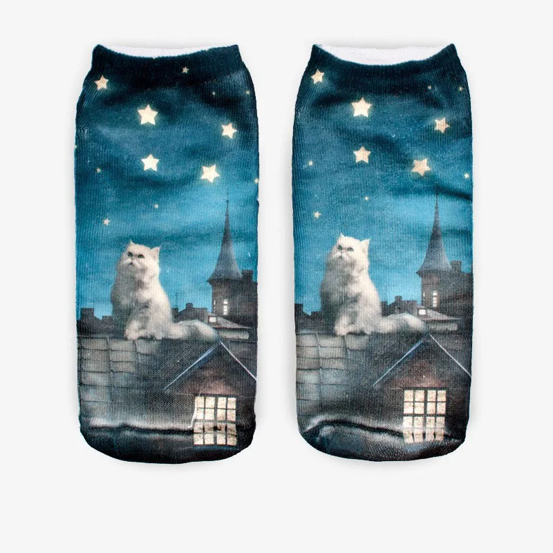 22 Модные Милые 3D Носки с рисунком крутой обезьяны Sox женские носки Chaussette Animal Веселая 3D-печать носки до лодыжки унисекс художественные носки - Цвет: 22