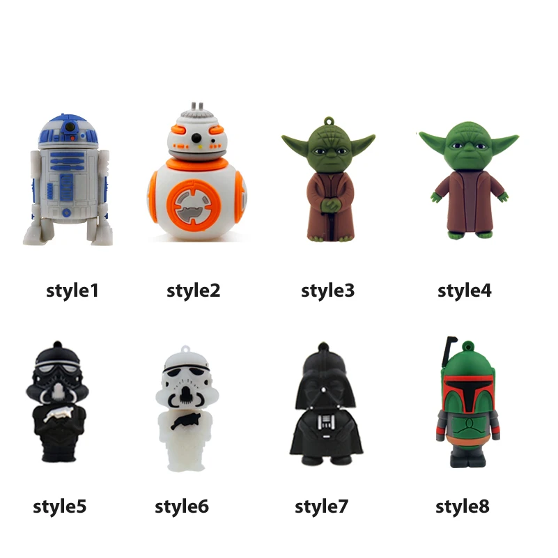 Usb флеш накопитель Star war 32 ГБ карта памяти 64 128 Мб usb Забавный робот USB 2 0 флэш
