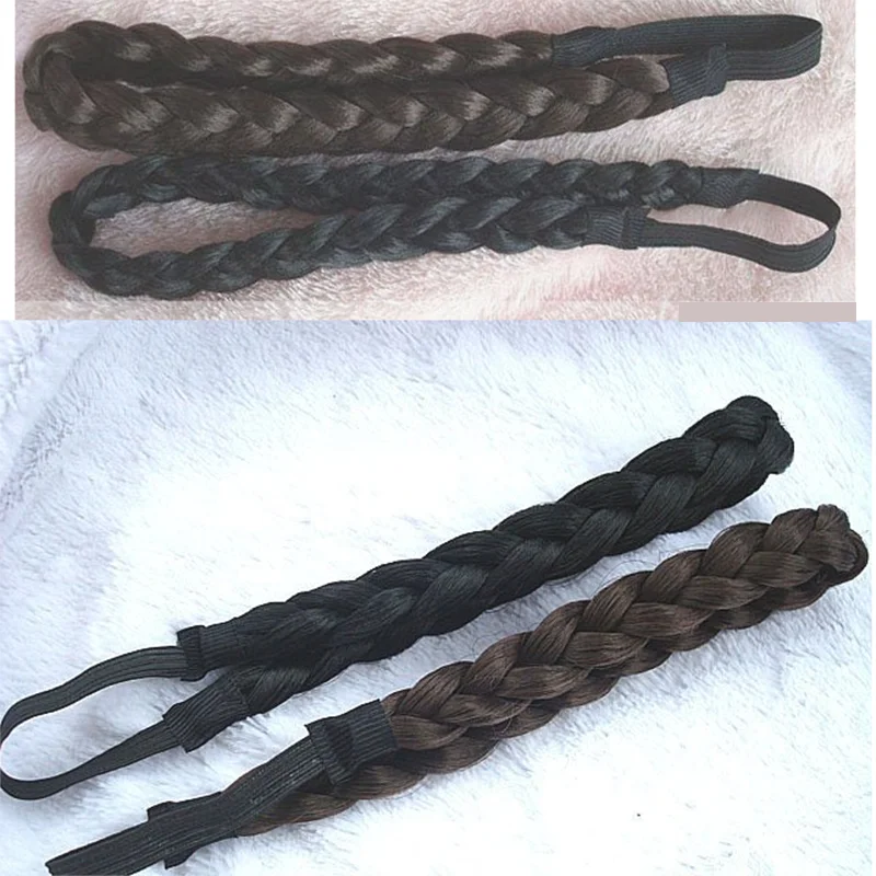 

Styling Accessories Simulation Synthetic Hair Plaited Headband Elastic Hair Band Braided Headwear Hair Scrunchy Headband