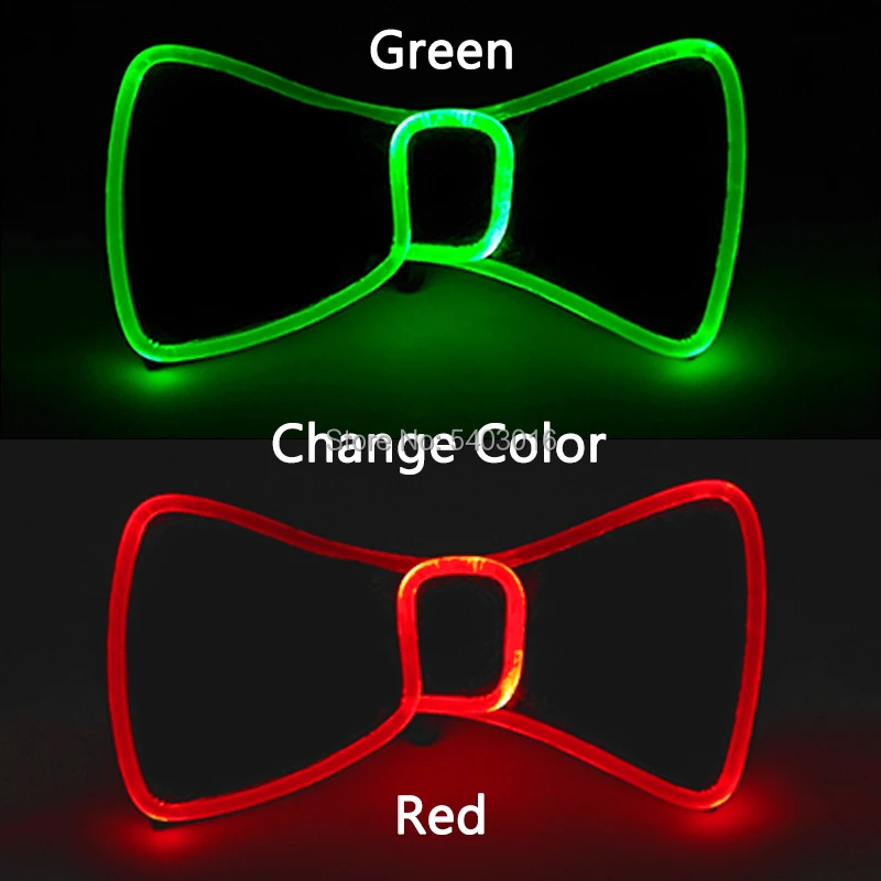 

Multi Functions Change 2 colors LED Light up Flashing Bow tie Cool DJ Dance Party Men Necktie Costume Bow Tie Glow Party