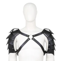 men underwear faux leather adjustable body bra corset strap shoulder buckle tight