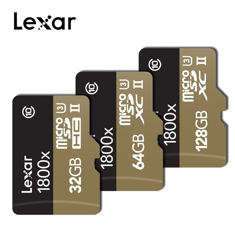 Lexar 1800x32 ГБ, 64 ГБ, Micro SDXC карты 270 МБ/с. U3 Профессиональный объемом памяти 32 Гб или 64 ГБ, Micro SD Карта памяти SDHC TF карты Class10