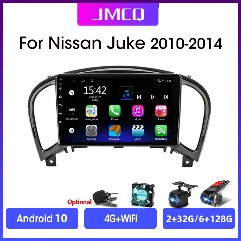 Автомагнитола JMCQ головное устройство 9 дюймов DSP 4G + WiFi 2din Android 10 0 мультимедийный