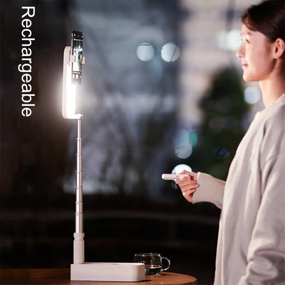 sturdy construction durable remote control mobile phone stand rechargeable for selfie free global shipping