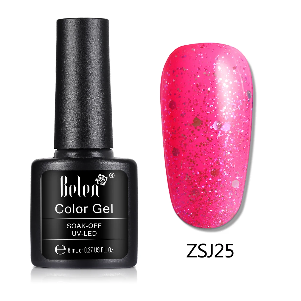 Belen 8 мл Алмазный Гель-лак для ногтей УФ светодиодный замачиваемый маникюрный