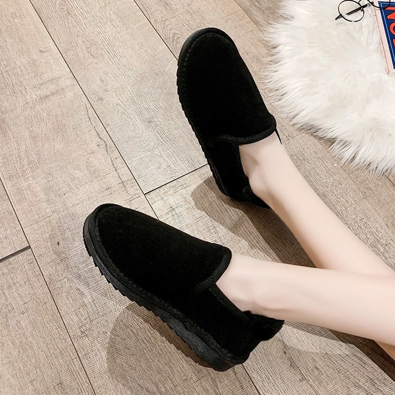 

Женские зимние ботинки, новые зимние универсальные короткие ботинки в Корейском стиле, короткие ботинки на плоской подошве, Студенческая о...