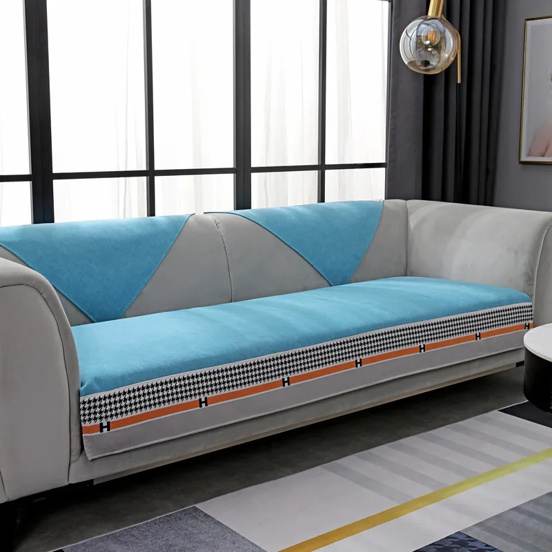 Позолоченный утолщенный чехол для дивана в гостиную мягкий подушка однотонный